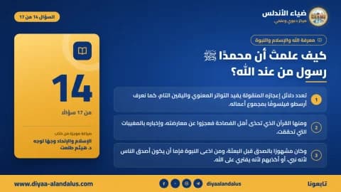كيف علمت أن محمدًا ﷺ رسول من عند الله؟ — بنر تعريفي من ضياء الأندلس