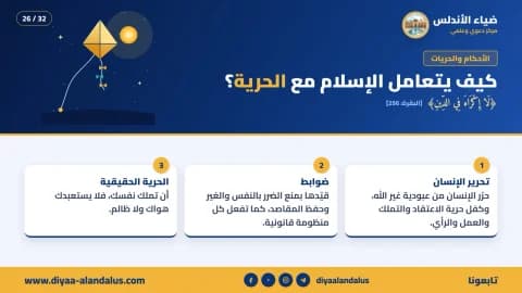 كيف يتعامل الإسلام مع الحرية؟ — بنر تعريفي من ضياء الأندلس