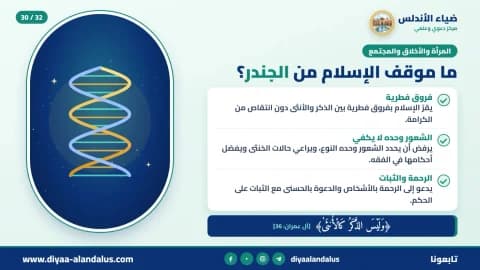 ما موقف الإسلام من الجندر؟ — بنر تعريفي من ضياء الأندلس