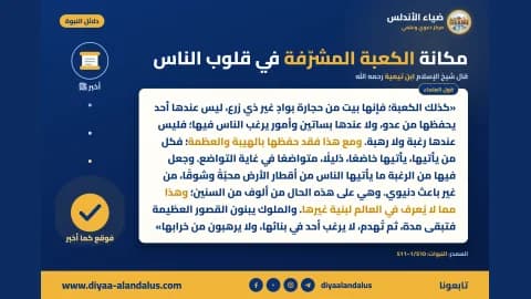 مكانة الكعبة المشرفة في قلوب الناس — بنر من سلسلة دلائل النبوة في ضياء الأندلس