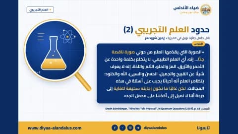 حدود العلم التجريبي (2) — بنر من سلسلة العلم التجريبي في ضياء الأندلس